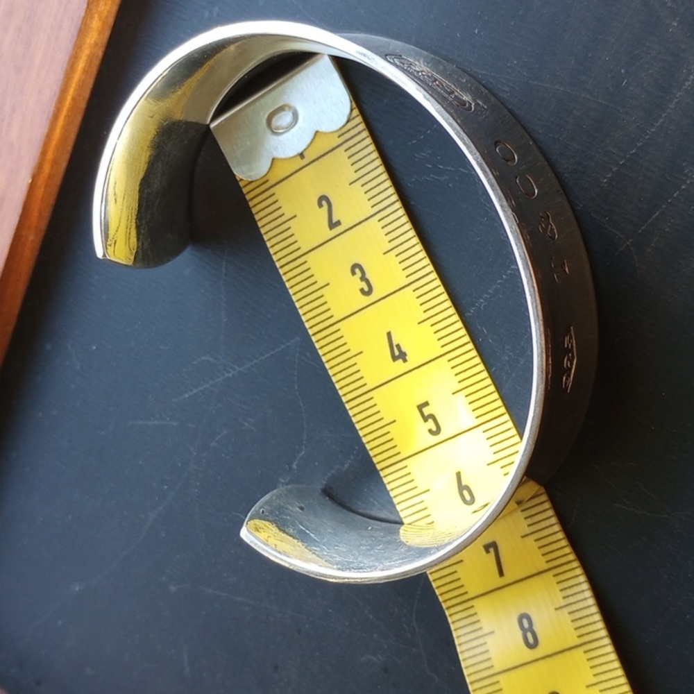TIFFANY & CO. -925-SS- STAMPED: #"1837"- VINTAGE: yr.: 1997  --  CUFF BRACELET - Picture 10 of 12